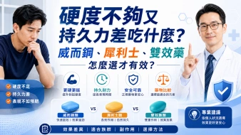 硬度不夠又持久力差吃什麼？威而鋼、犀利士、雙效藥怎麼選